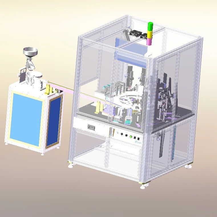 【非标数模】小型电子CCD外观检测机3D数模图纸 Solidworks20设计