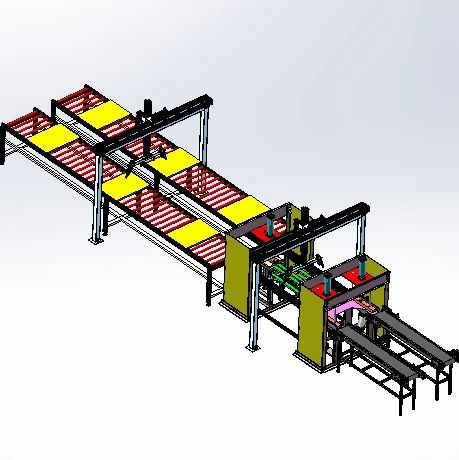 【非标数模】彩钢瓦自动折弯生产线3D数模图纸 Solidworks17设计