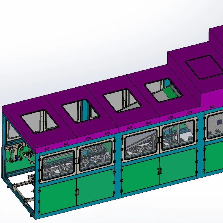 【非标数模】层压机覆膜切断进料3D数模图纸 Solidworks16设计