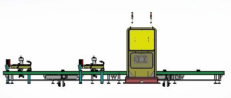 【非标数模】大型立式翻转切削加工生产线3D数模图纸 Solidworks17设计