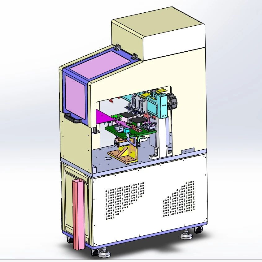 【非标数模】Glass清洁串接线3D数模图纸 Solidworks18设计