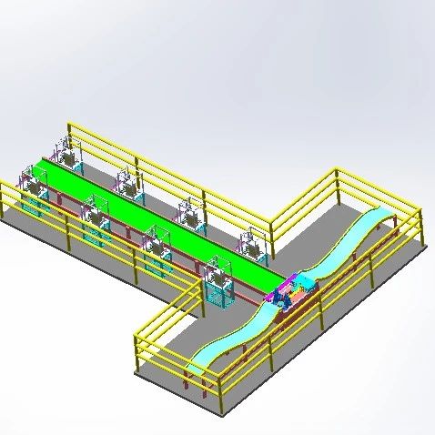 【非标数模】电子插针精密焊接生产线3D数模图纸 Solidworks17设计