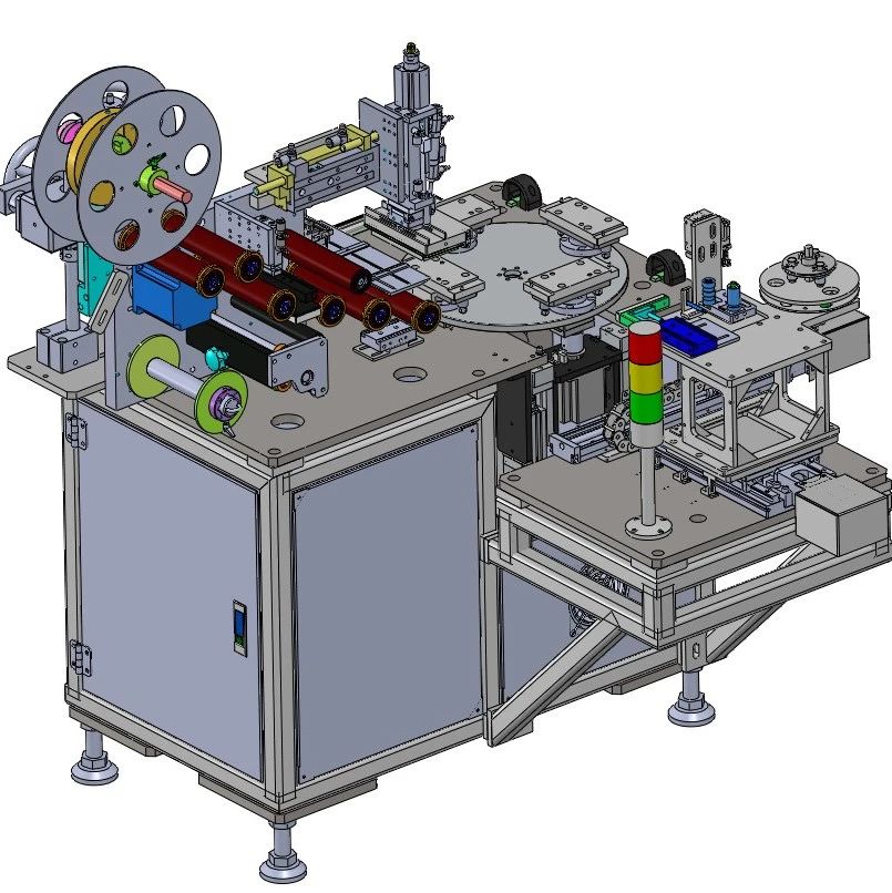 【非标数模】包贴膜一体设备3D数模图纸 Solidworks18设计