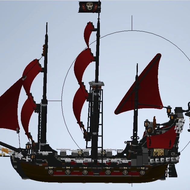 【海洋船舶】4195加勒比海盗船杰克大帆船立体拼装模型3D图纸 INVENTOR设计 附STEP
