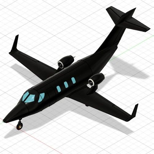 【飞行模型】HondaJet小型商务喷气飞机造型3D图纸 STEP格式