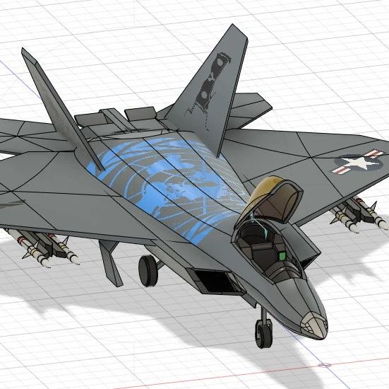 【飞行模型】F-22猛禽隐身战斗机模型3D图纸 Fusion360格式