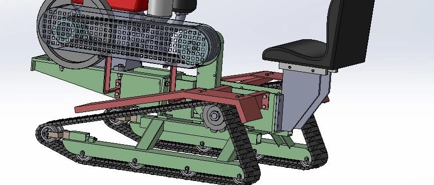 【农业机械】Mini rubber crawler tractor小型橡胶履带拖拉机3D图纸