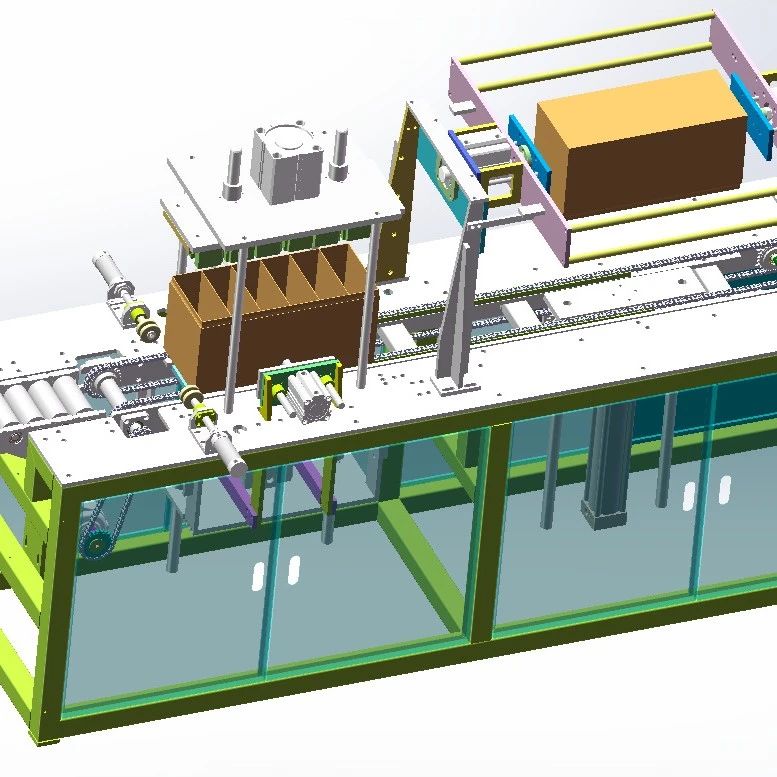 【非标数模】电池翻转入仓流水线3D数模图纸 Solidworks设计