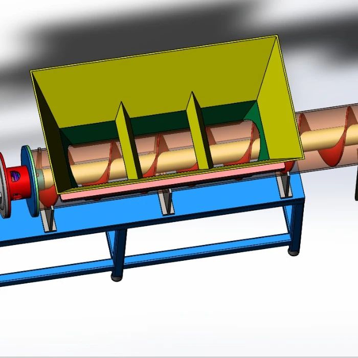 【工程机械】水平螺旋设备3D图纸 Solidworks设计