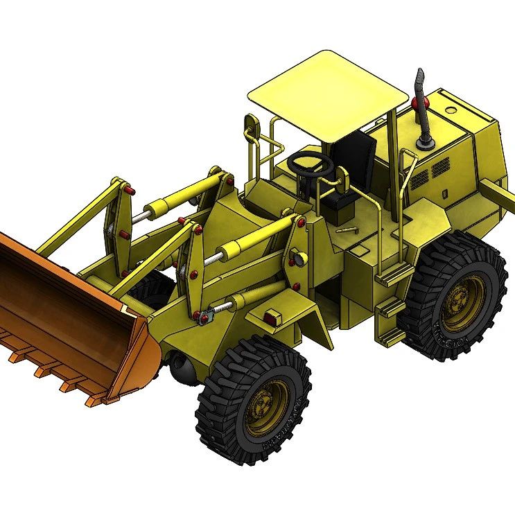 【工程机械】Heavy Loader重型装载机比例模型3D图纸 Solidworks设计