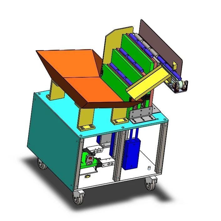 【非标数模】料仓推板机3D数模图纸 Solidworks设计