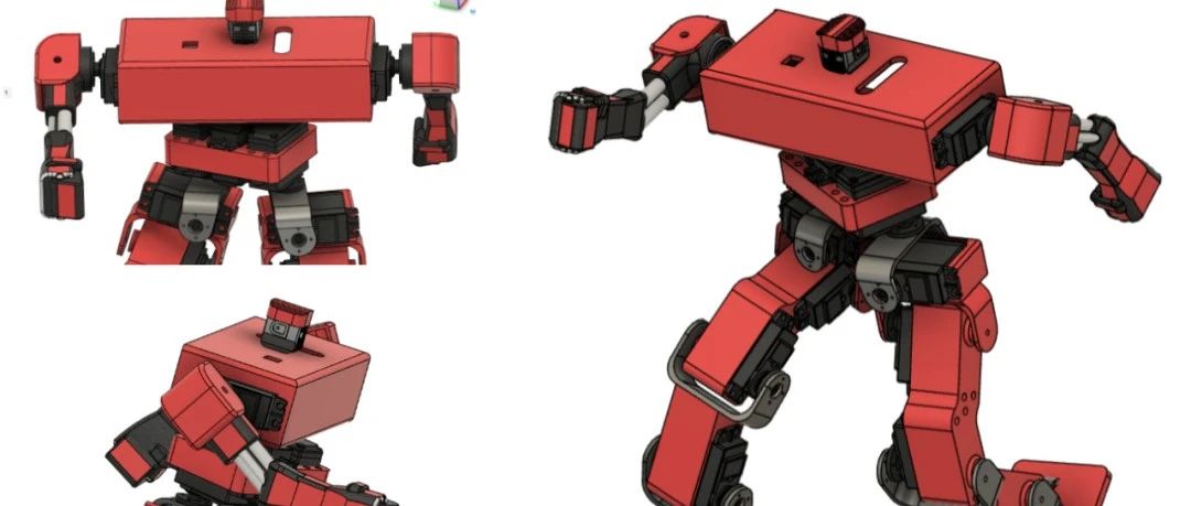 【机器人】Humanoide V2人形机器人玩具模型3D图纸 STEP格式