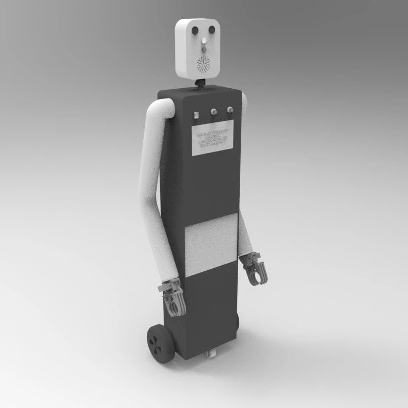 【机器人】Robot Assistant服务机器人简易造型3D图纸 STEP格式