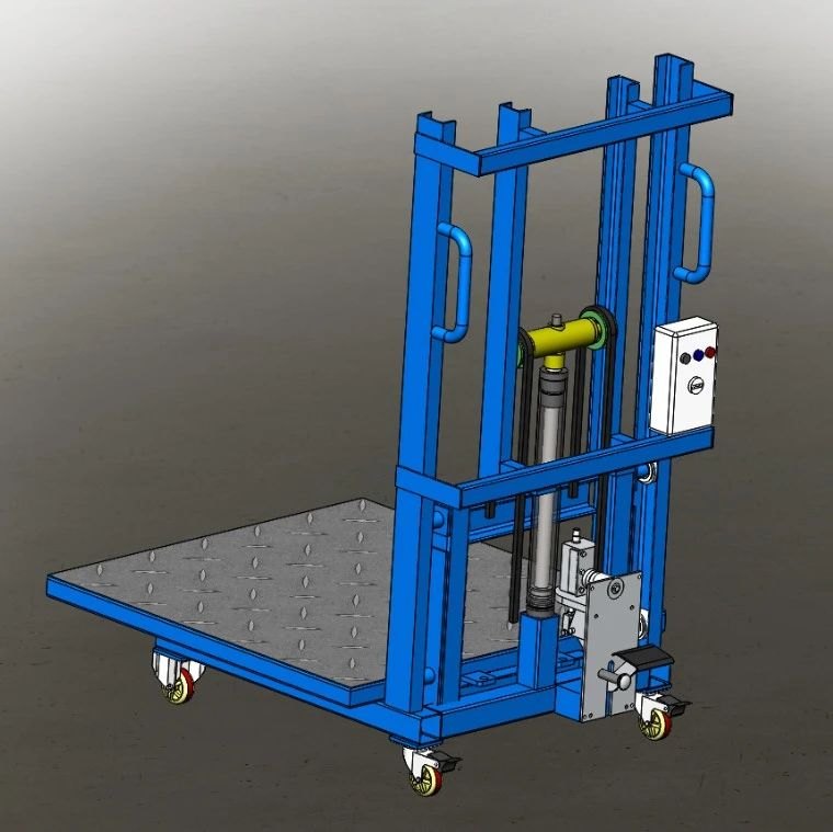 【工程机械】移动式提升机3D数模图纸 Solidworks18设计