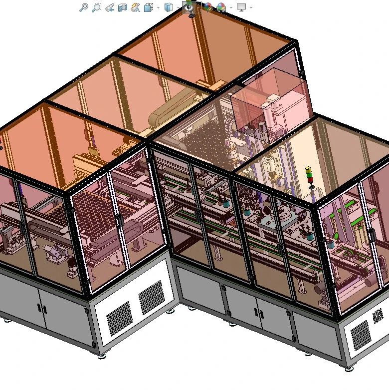 【非标数模】异型螺杆螺母组装检测设备3D数模图纸 Solidworks16设计