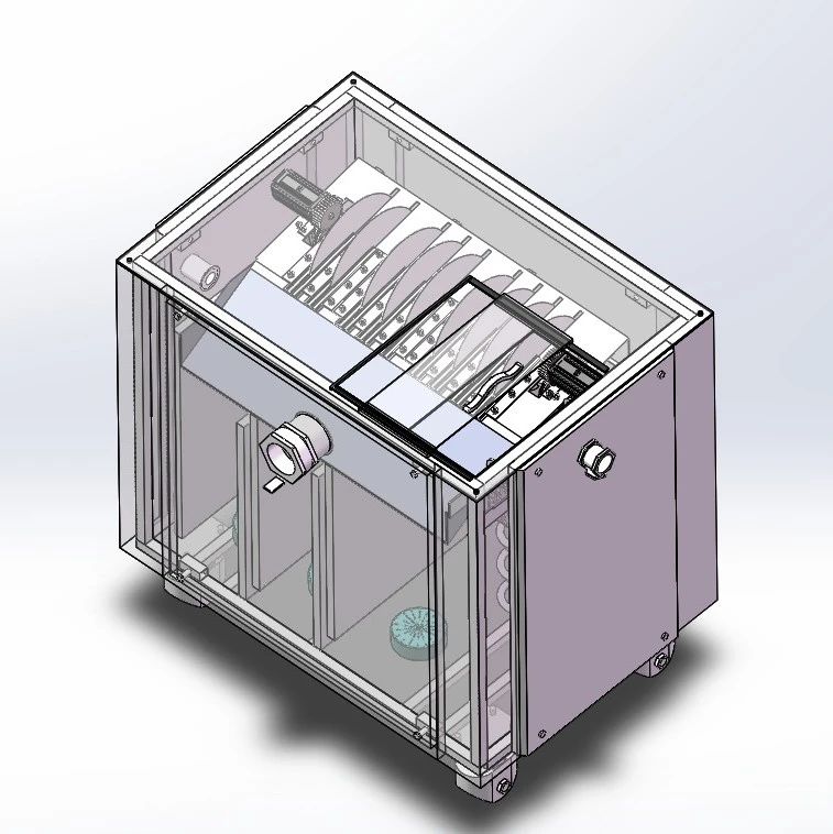 【非标数模】油水分离结构3D数模图纸 Solidworks19设计