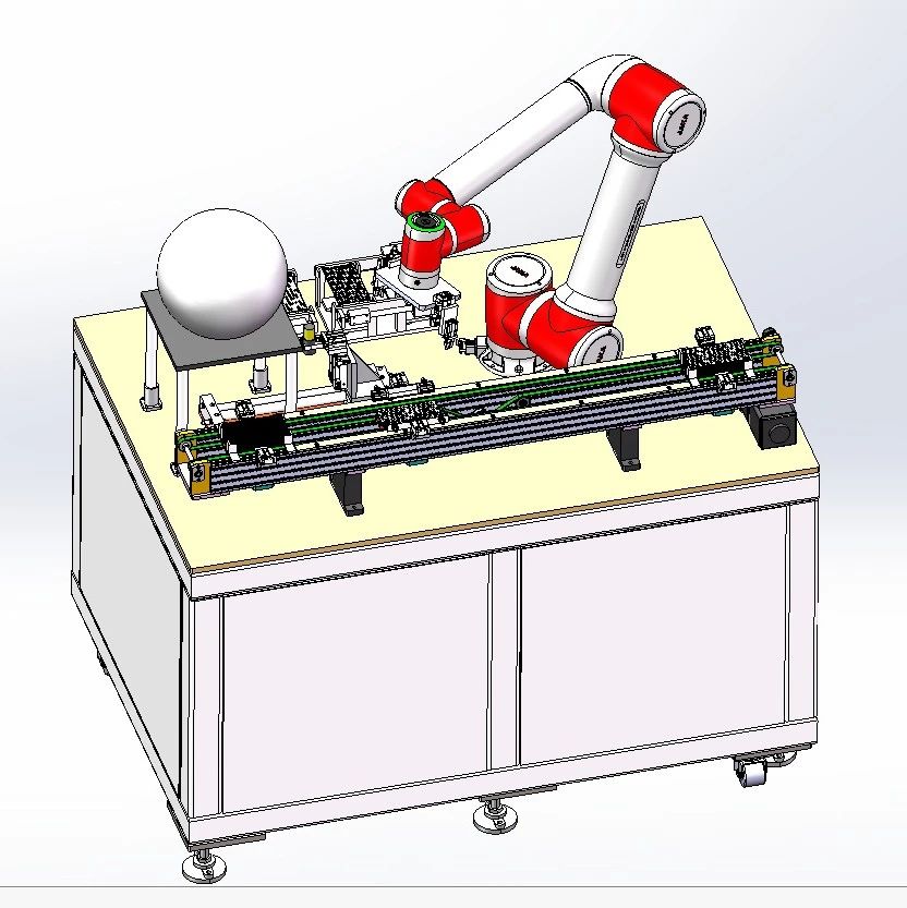 【非标数模】芯粒检测设备3D数模图纸 Solidworks16设计
