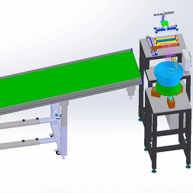 【非标数模】注塑机自动装载机3D数模图纸 Solidworks20设计