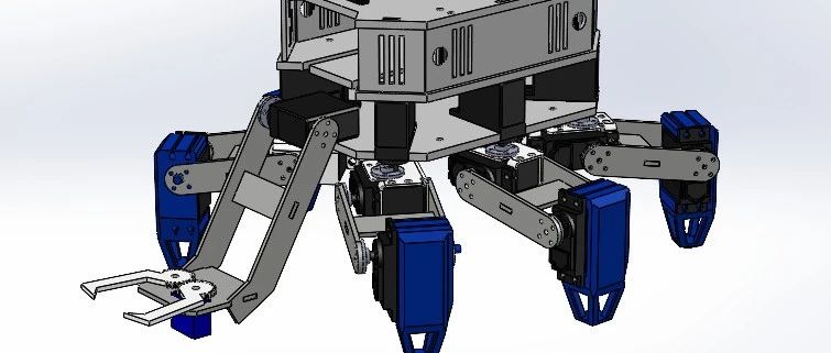 【机器人】KRSRI-SAR六足爬行机器人结构3D图纸 Solidworks设计