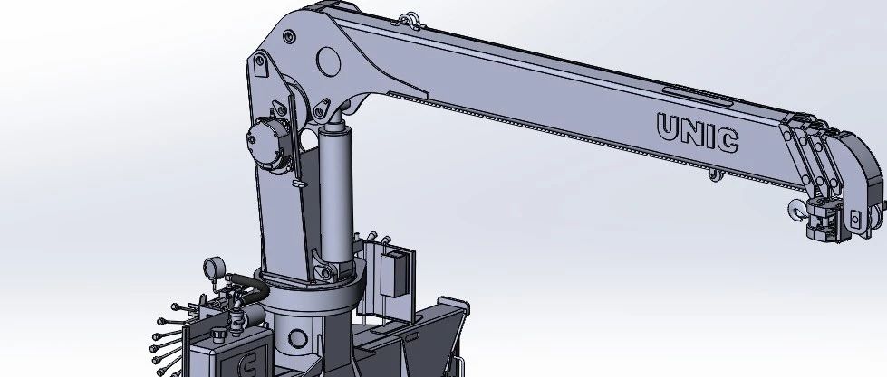 【工程机械】unic urv 344 crane起重臂结构3D图纸 STEP格式