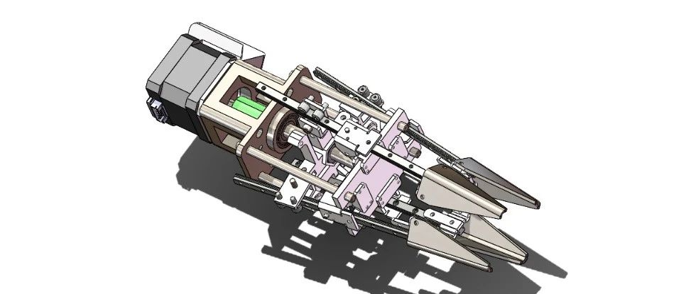 【工程机械】Seedling claw取苗爪机械爪3D数模图纸 Solidworks设计