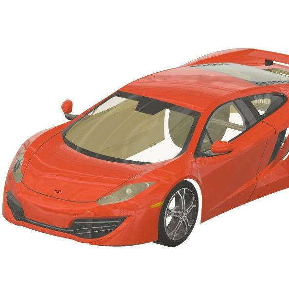 【汽车轿车】迈凯轮MP4-12C迈凯轮F1赛车造型3D图纸 STEP格式