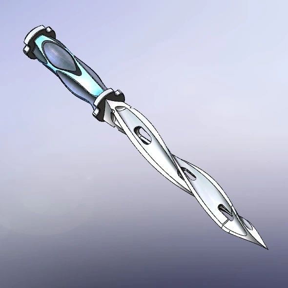 【武器模型】M48 Spiral Knife螺旋尖刀模型3D图纸