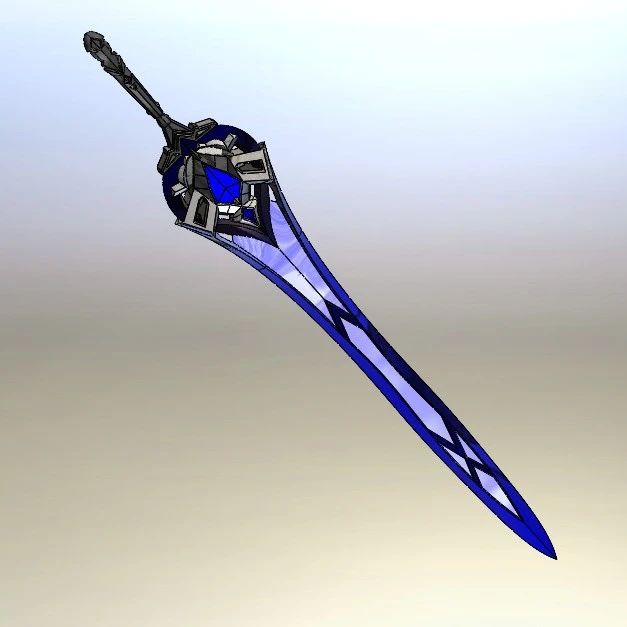 【武器模型】Genshin Impact Sword手游宝剑模型3D图纸