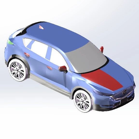 【汽车轿车】Mazda CX5马自达紧凑型SUV简易模型3D图纸 igs skp bip格式