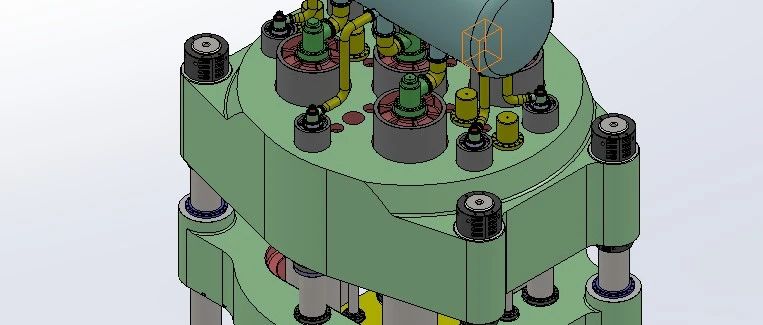 【工程机械】四柱液压机2万吨3D数模图纸 Solidworks16设计 附step