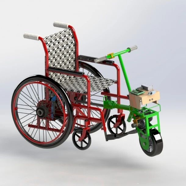 【工程机械】Automatic Wheelchair自动轮椅结构3D图纸 Solidworks设计