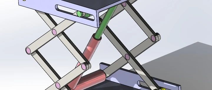 【工程机械】Lifting Table简易升降台结构3D图纸 Solidworks设计