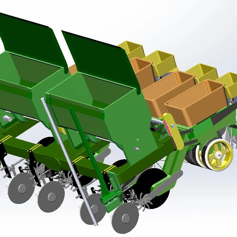 【农业机械】Precision seeder精密播种机结构3D图纸 STEP格式