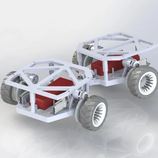 【RC遥控车】四轮驱动旋转遥控车框架3D图纸 STEP格式