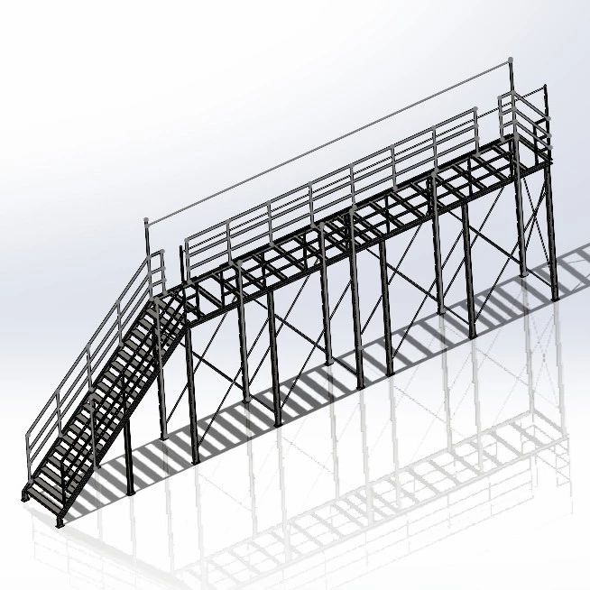 【工程机械】Jembatan钢结构桥模型3D图纸 Solidworks设计