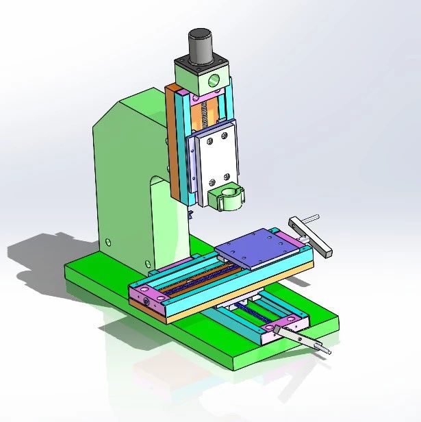【工程机械】milling machine铣床结构模型3D图纸 Solidworks设计