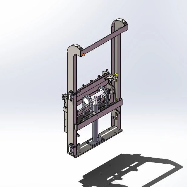 【工程机械】垃圾桶提升机3D数模图纸 Solidworks16设计