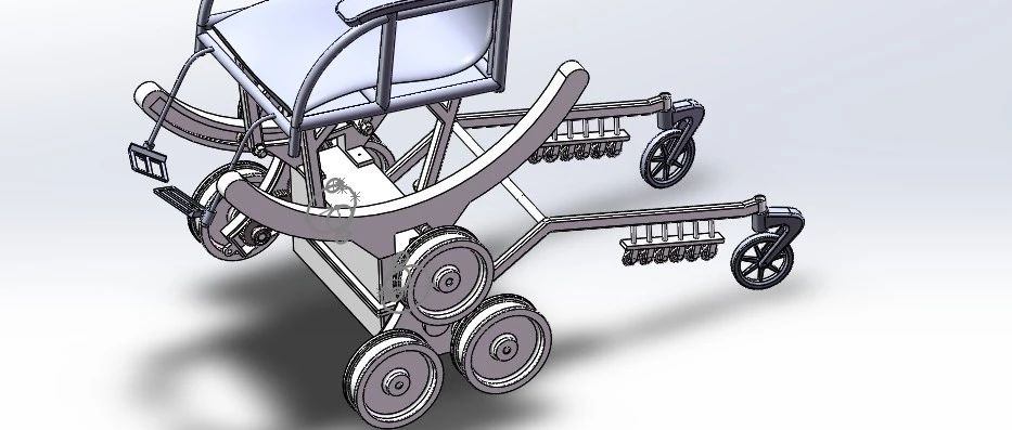 【工程机械】残疾人康复智能助行器3D数模图纸 Solidworks19设计