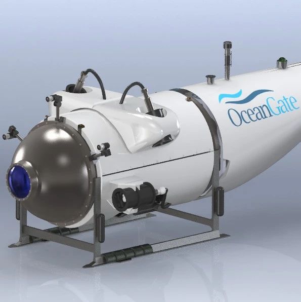 【海洋船舶】OceanGate Titan泰坦号潜水器造型3D数模图纸 Solidworks设计
