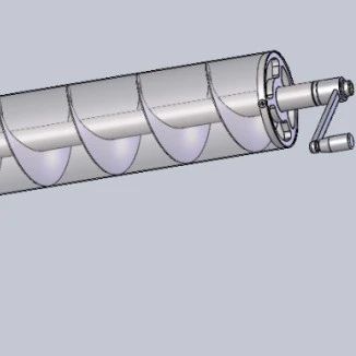 【泵缸阀杆】Archimedes screw pump阿基米德螺杆泵3D数模图纸 STEP格式
