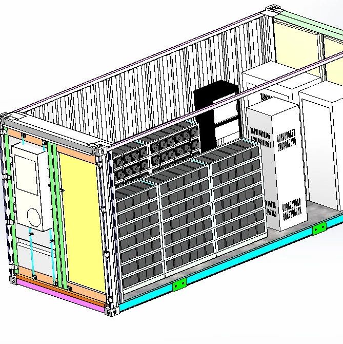 【工程机械】20尺储能集装箱3D数模图纸 Solidworks15设计
