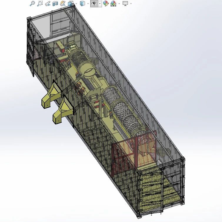 【工程机械】classificador容器式旋转筛分机3D数模图纸 Solidworks设计