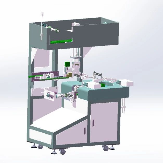 【非标数模】电源线卷线扎线机3D数模图纸 Solidworks21设计 附STEP