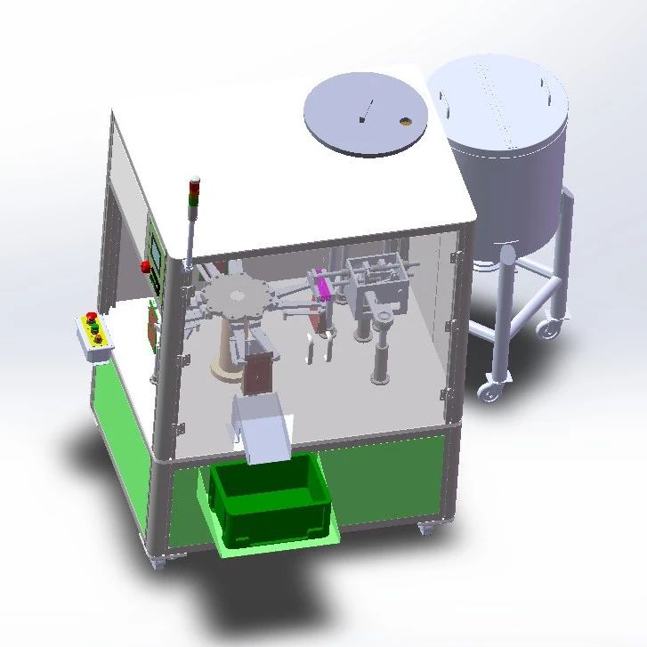 【非标数模】液体灌装机3D数模图纸 Solidworks22设计