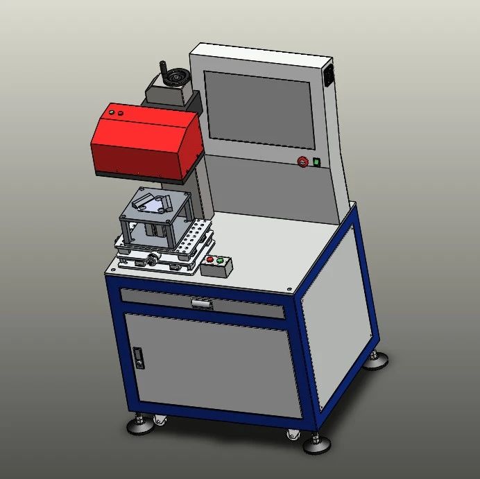 【非标数模】铭牌气动打标机3D数模图纸 Solidworks16设计