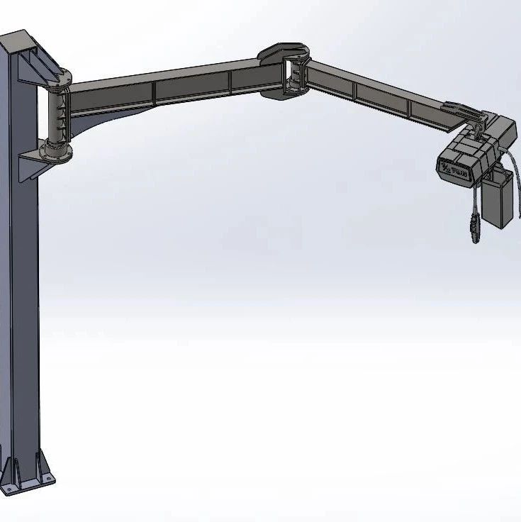 【工程机械】jib crane臂式起重机3D数模图纸 STEP格式