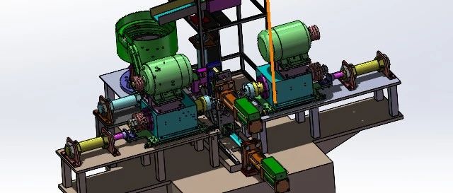 【非标数模】轴套双面自动切端面倒角机3D数模图纸 Solidworks12设计