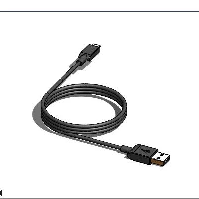 【工程机械】USB A转MicroUSB转接线3D图纸 Solidworks设计 附STEP