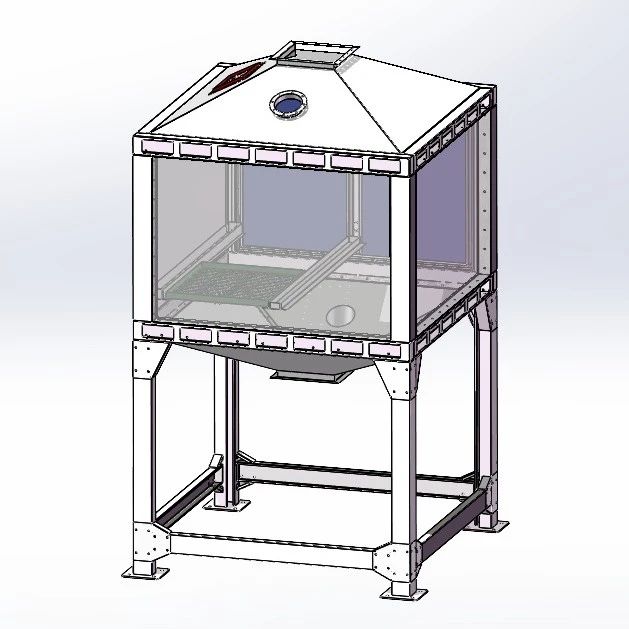 【工程机械】2万风量催化燃烧碳箱3D数模图纸 Solidworks20设计