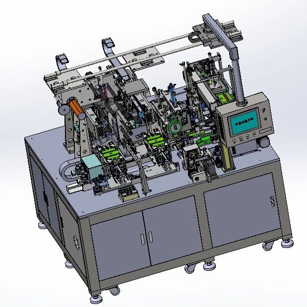 【非标数模】锂电池叠片机3D数模图纸 Solidworks18设计